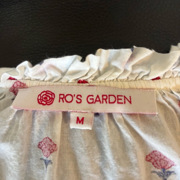 Ro's Garden Rose Block Print Blouse size M - Picture 5 of 5